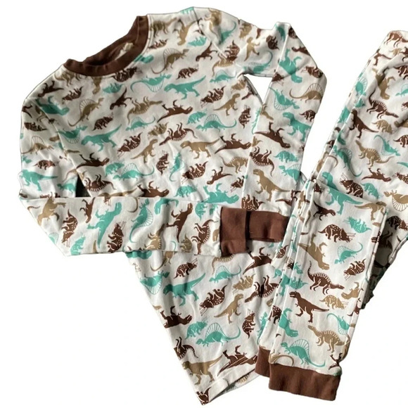 PETIT LEM BOUTIQUE BOYS GIRLS DINOSAUR PAJAMAS TOP BOTTOM SLEEP BED PJS SIZE 12 - Picture 3 of 5